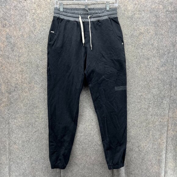 Vuori Jogger Men Small Adult Black Athletic Training Cotton Tapered Sweatpants